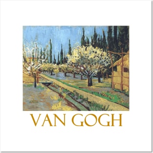 Orchard in Bloom Bordered by Cypresses by Vincent van Gogh Posters and Art